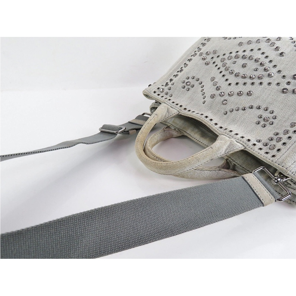 Prada Cream Studded Tote Bag - Picture 8 of 16
